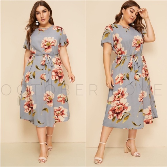 Boujee Boutique Dresses & Skirts - Curvy Fit Floral Midi Dress 🌺🌺